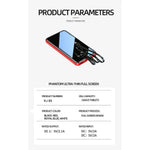20000mAh Quick Charge Mirror Power Bank with Built In Cables n LED Torch