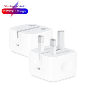 Apple USB-C to Lightning 1M/2M Cable with 20W PD Power Adapter 1M Cable + 20W PD USB-C Charger