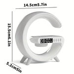 3in1 Alarm Clock Bluetooth Speaker Wireless Charger with RGB Light