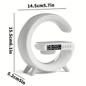 3in1 Alarm Clock Bluetooth Speaker Wireless Charger with RGB Light