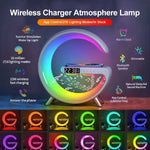 3in1 Alarm Clock Bluetooth Speaker Wireless Charger with RGB Light